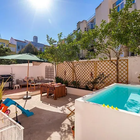 Lisbon Design Flat, Luxury, 7 People, Pool & Garden * Lisbon
