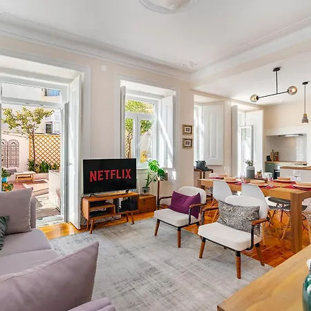 شقة Design Flat, Luxury, 7 People, Pool Garden Lisboa
